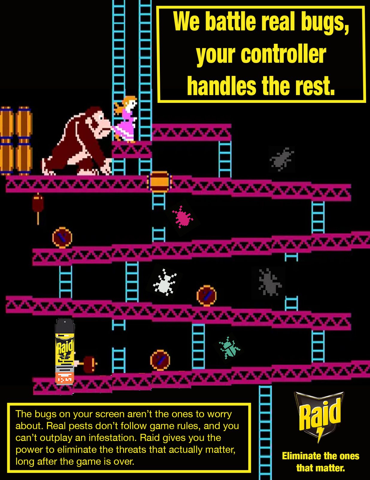 Raid ad — Donkey Kong