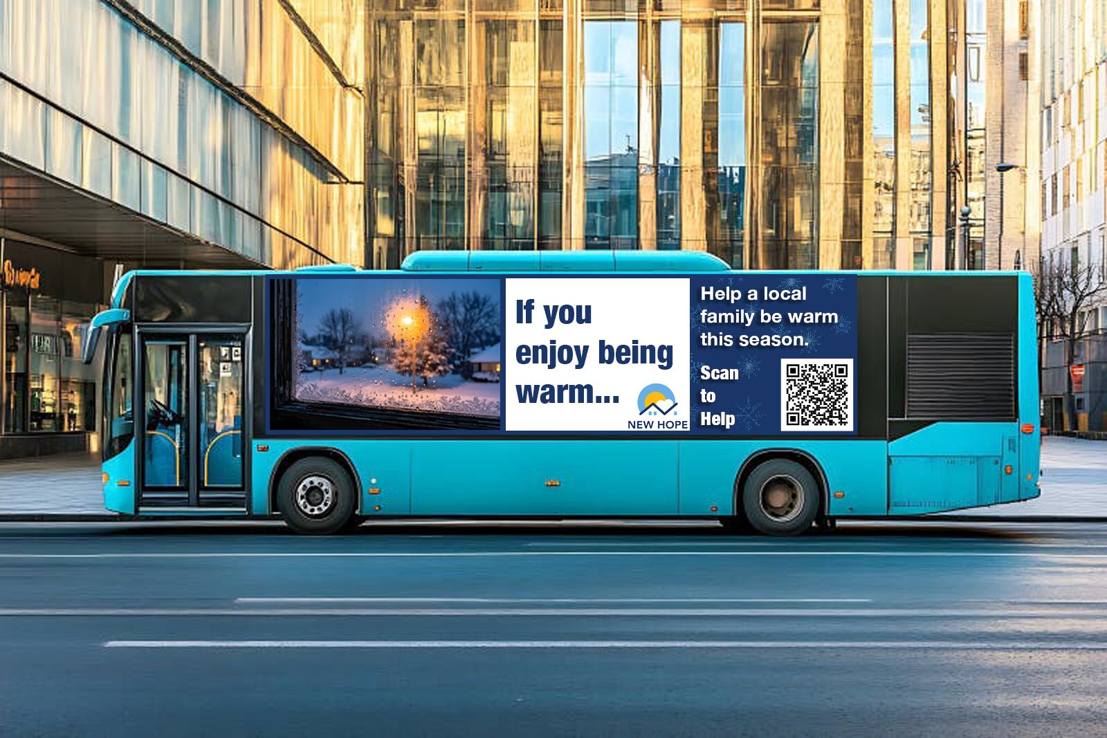 Hope for the Holidays — bus ad 1