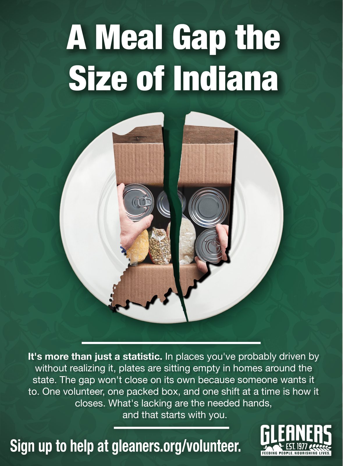Gleaners ad about the meal gap