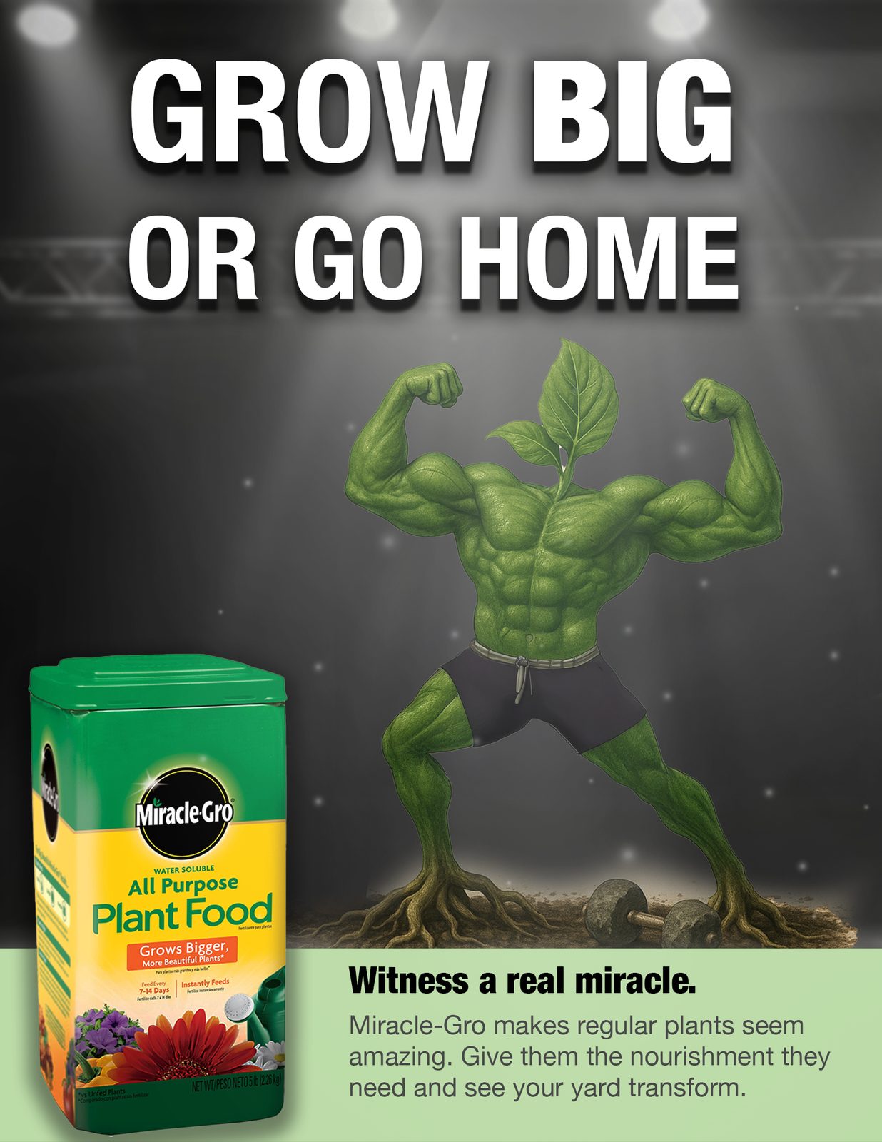 Miracle-Gro plant food ad