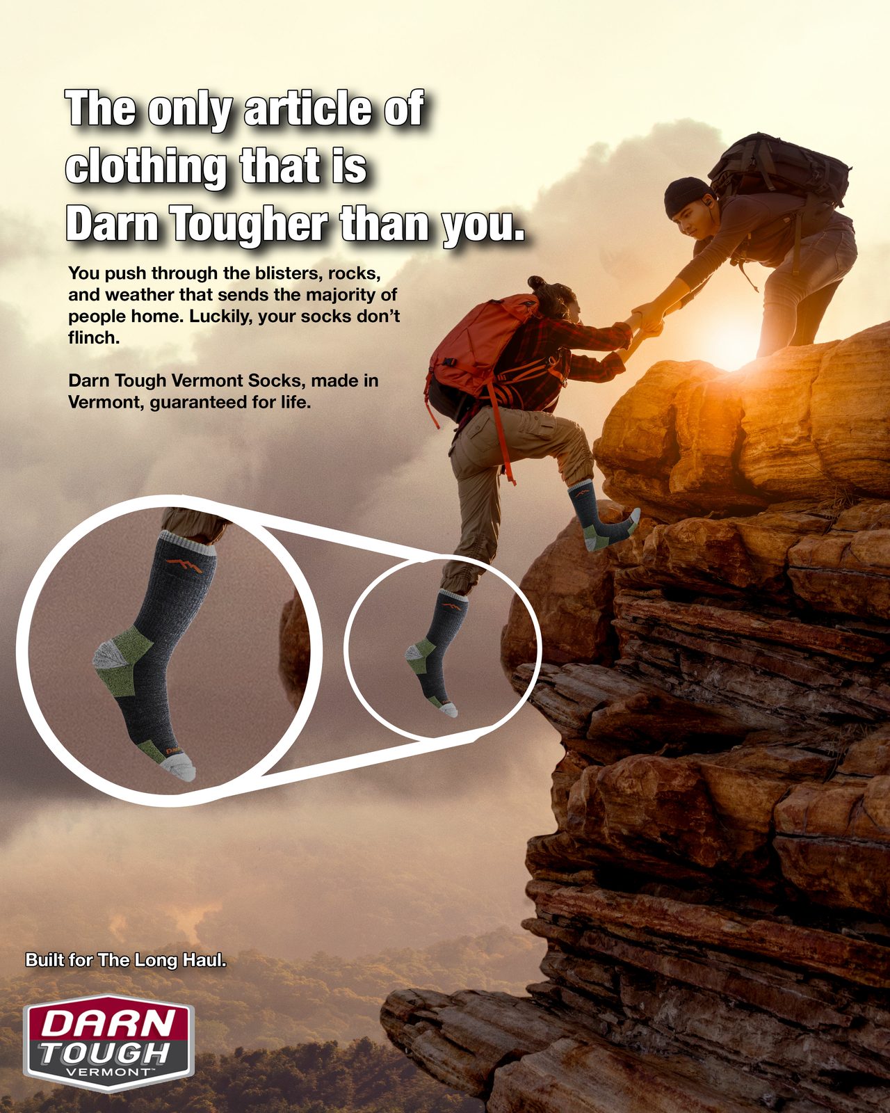 Darn Tough socks ad
